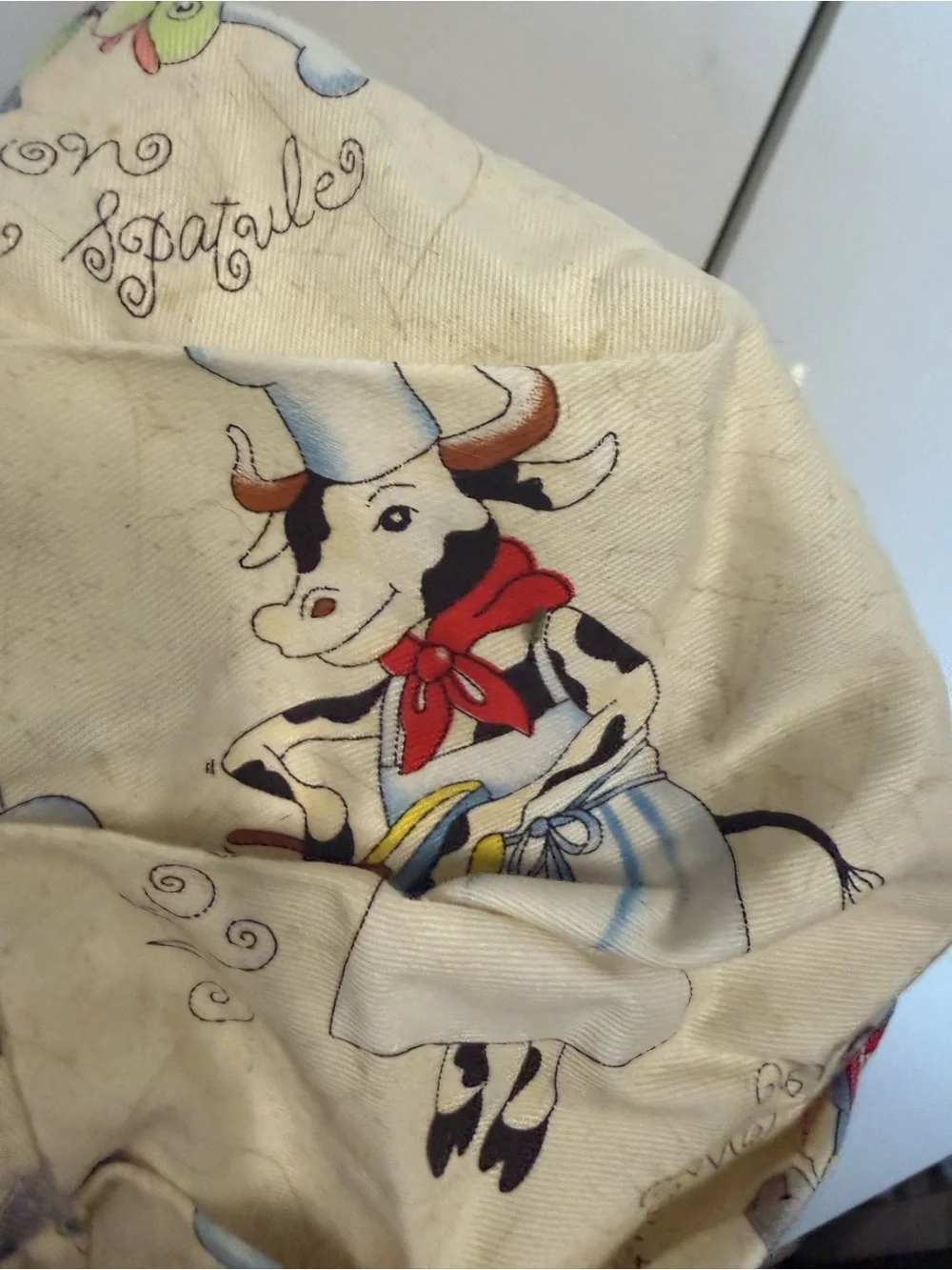 Kids chef hat with cow and fish - dress up, career day, Halloween